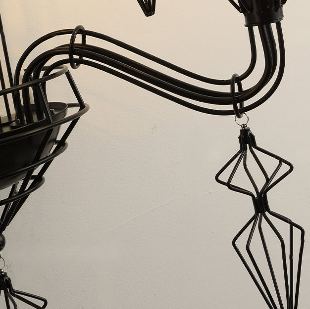 Modern Curved Wall Sconce – 1-Light Iron &amp; Glass Lamp with Horn-Inspired Design for Bedroom