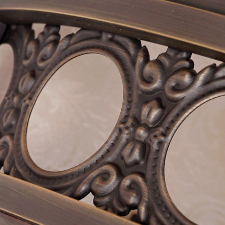 Medieval European Wall Sconce – 1-Light Brass Dome Lamp with Church-Inspired Texture for Hallway