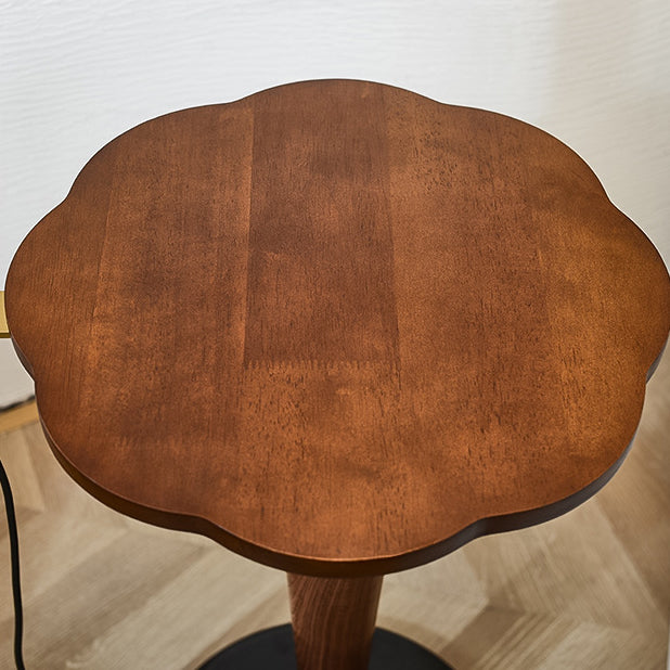 Lampe de sol traditionnelle française en métal, bois massif et verre à 1 lumière pour salon 