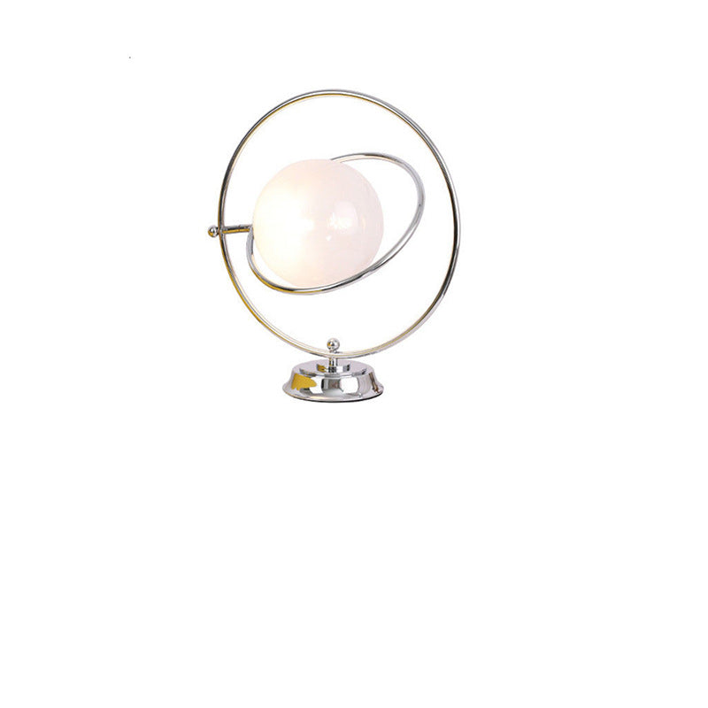 Lampe de Table Contemporaine Créative Globe en Fer et Verre à 1 Lumière pour Chambre 
