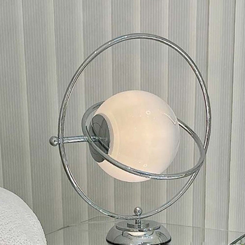 Lampe de Table Contemporaine Créative Globe en Fer et Verre à 1 Lumière pour Chambre 