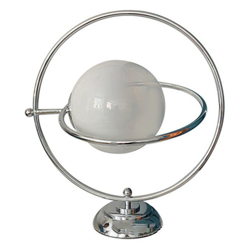 Lampe de Table Contemporaine Créative Globe en Fer et Verre à 1 Lumière pour Chambre 