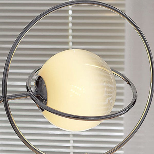 Lampe de Table Contemporaine Créative Globe en Fer et Verre à 1 Lumière pour Chambre 