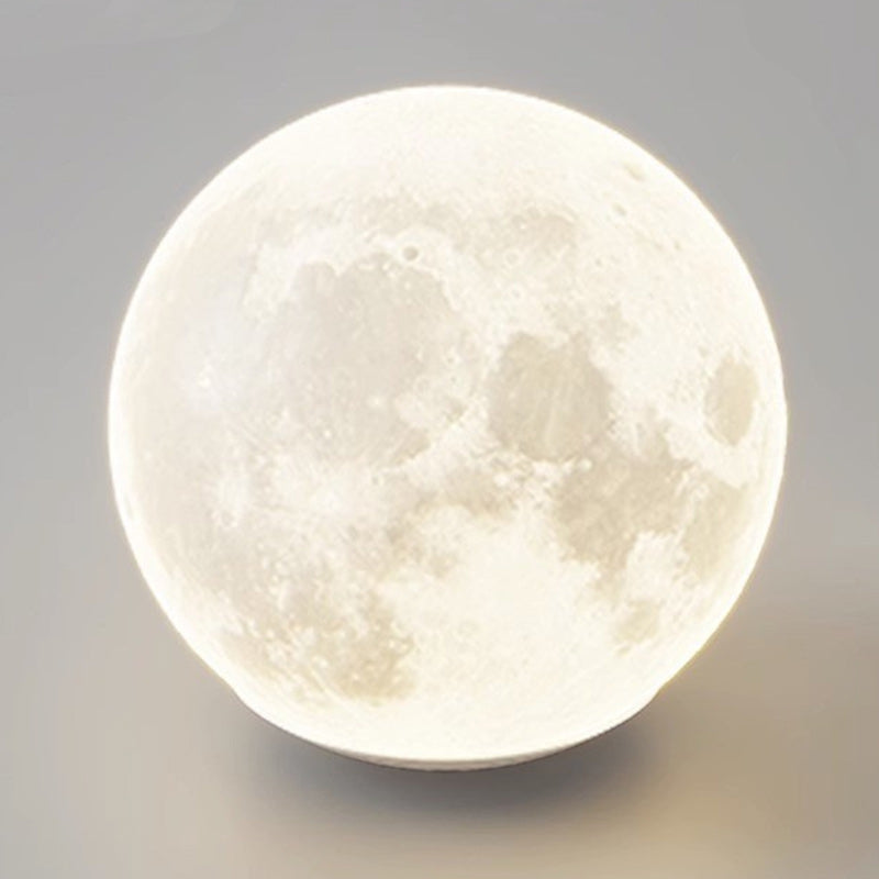 Contemporary Nordic Moon Circle PVC Iron LED Chandelier For Bedroom