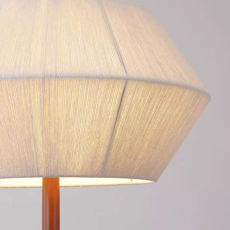 Traditionelle japanische Frustum-Kegel-Kupfer-Holz-Baumwollkordel 1/2/3 Licht Pendelleuchte für Wohnzimmer 