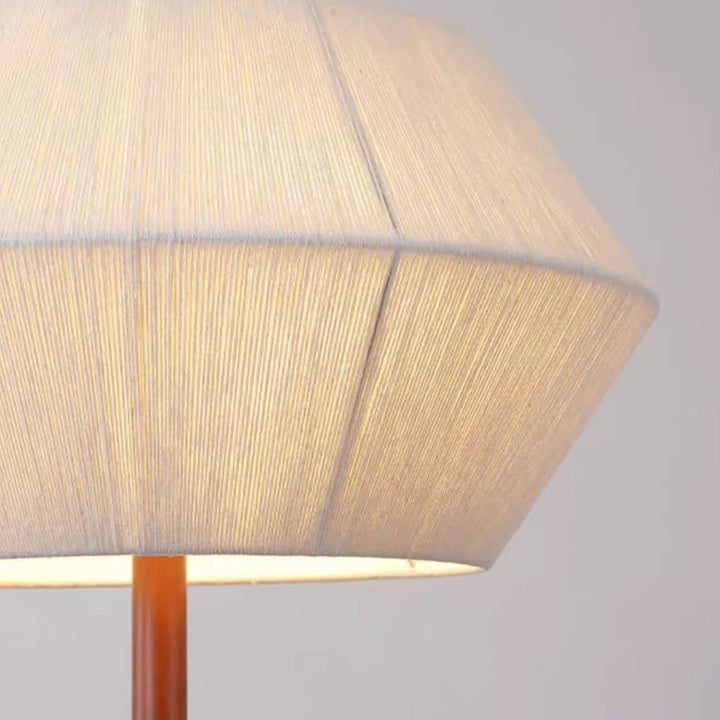 Traditionelle japanische Frustum-Kegel-Kupfer-Holz-Baumwollkordel 1/2/3 Licht Pendelleuchte für Wohnzimmer 