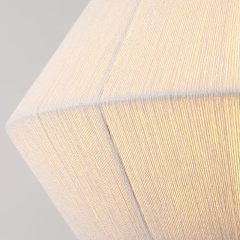Traditionelle japanische Frustum-Kegel-Kupfer-Holz-Baumwollkordel 1/2/3 Licht Pendelleuchte für Wohnzimmer 