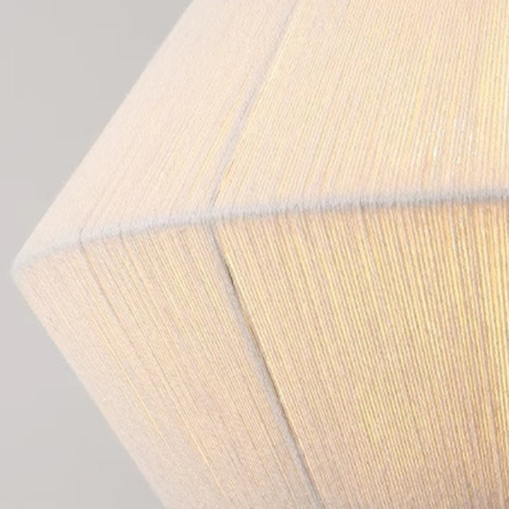 Traditionelle japanische Frustum-Kegel-Kupfer-Holz-Baumwollkordel 1/2/3 Licht Pendelleuchte für Wohnzimmer 