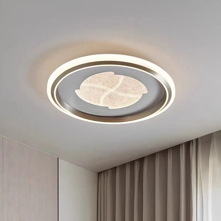 Luz de techo LED empotrada redonda de hierro, aluminio y acrílico de simplicidad moderna para dormitorio 