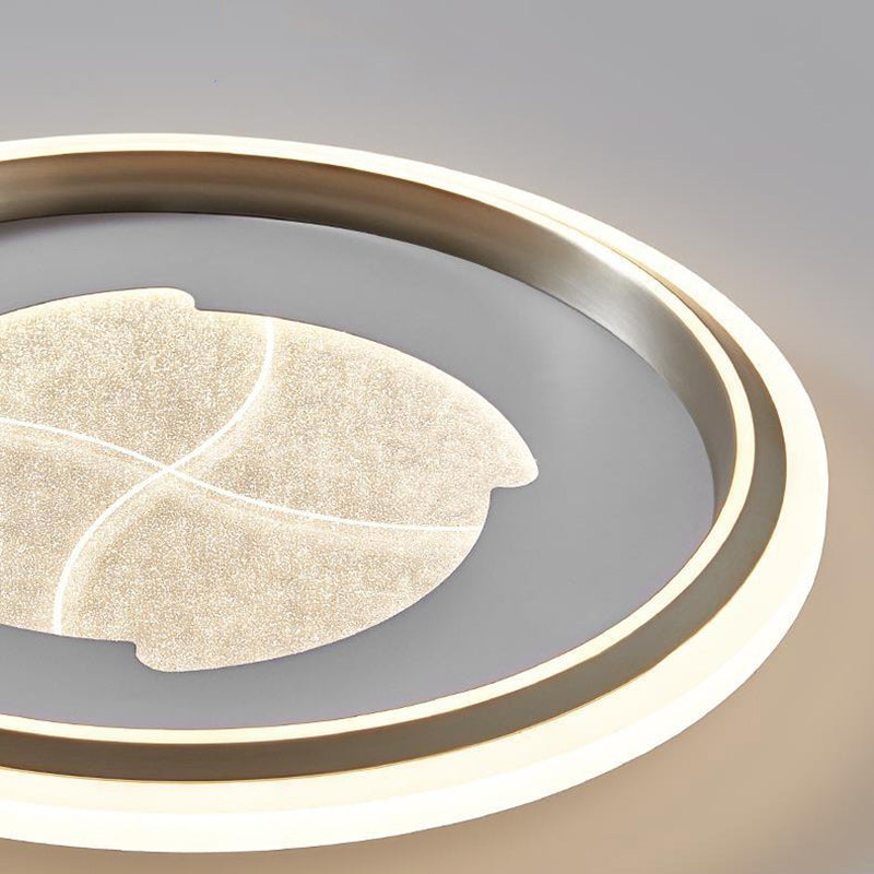 Luz de techo LED empotrada redonda de hierro, aluminio y acrílico de simplicidad moderna para dormitorio 