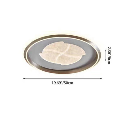 Modern Simplicity Round Iron Aluminum Acrylic LED Flush Mount Ceiling Light For Bedroom