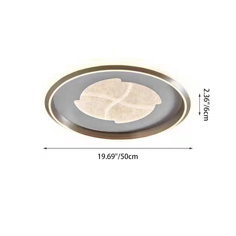 Modern Simplicity Round Iron Aluminum Acrylic LED Flush Mount Ceiling Light For Bedroom