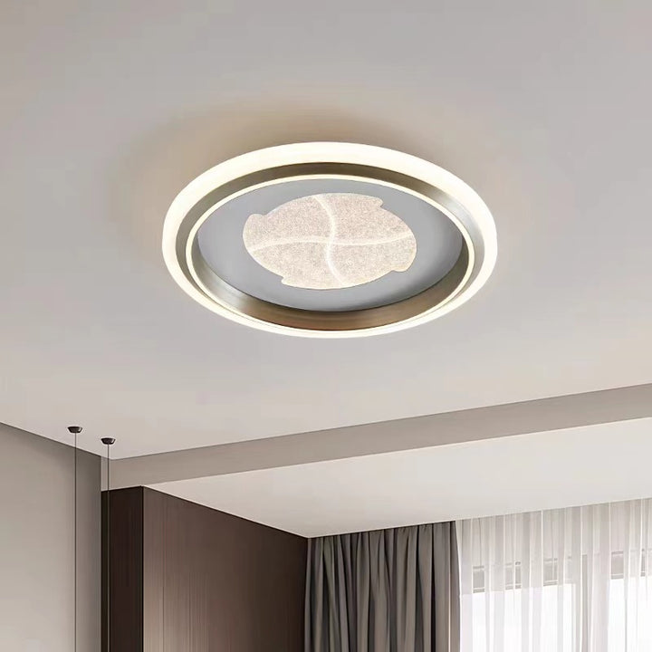 Luz de techo LED empotrada redonda de hierro, aluminio y acrílico de simplicidad moderna para dormitorio 