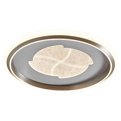 Modern Simplicity Round Iron Aluminum Acrylic LED Flush Mount Ceiling Light For Bedroom