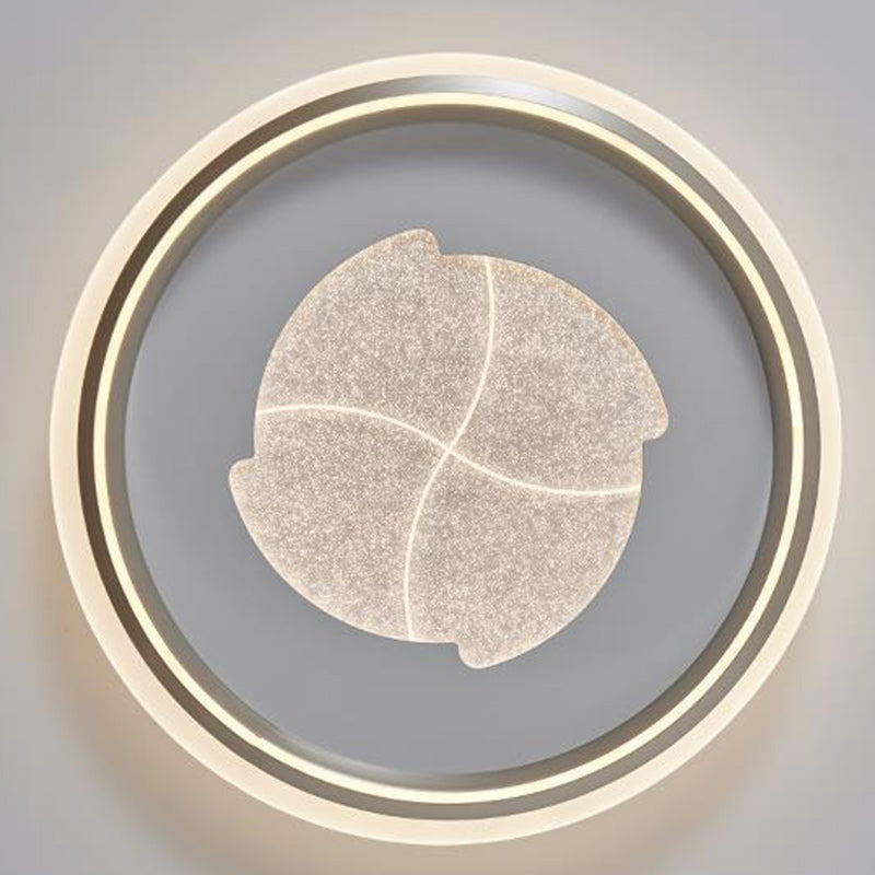 Luz de techo LED empotrada redonda de hierro, aluminio y acrílico de simplicidad moderna para dormitorio 