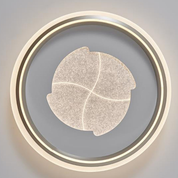 Luz de techo LED empotrada redonda de hierro, aluminio y acrílico de simplicidad moderna para dormitorio 