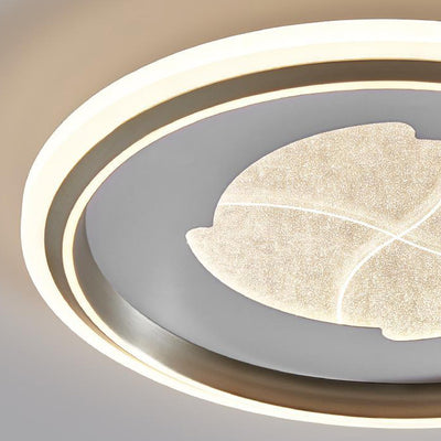 Modern Simplicity Round Iron Aluminum Acrylic LED Flush Mount Ceiling Light For Bedroom
