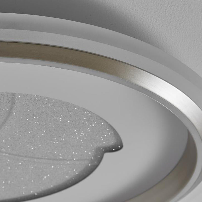 Modern Simplicity Round Iron Aluminum Acrylic LED Flush Mount Ceiling Light For Bedroom