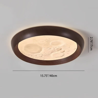 Lumière de plafond LED ronde en PVC fer pour chambre à coucher, style traditionnel chinois 