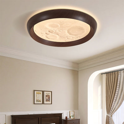 Lumière de plafond LED ronde en PVC fer pour chambre à coucher, style traditionnel chinois 