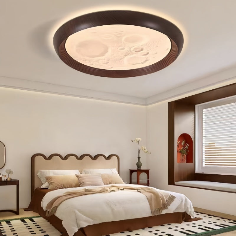 Lumière de plafond LED ronde en PVC fer pour chambre à coucher, style traditionnel chinois 