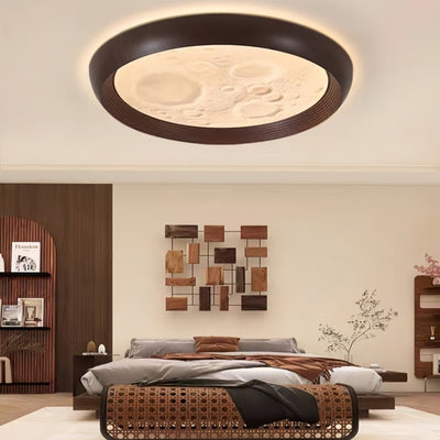 Lumière de plafond LED ronde en PVC fer pour chambre à coucher, style traditionnel chinois 