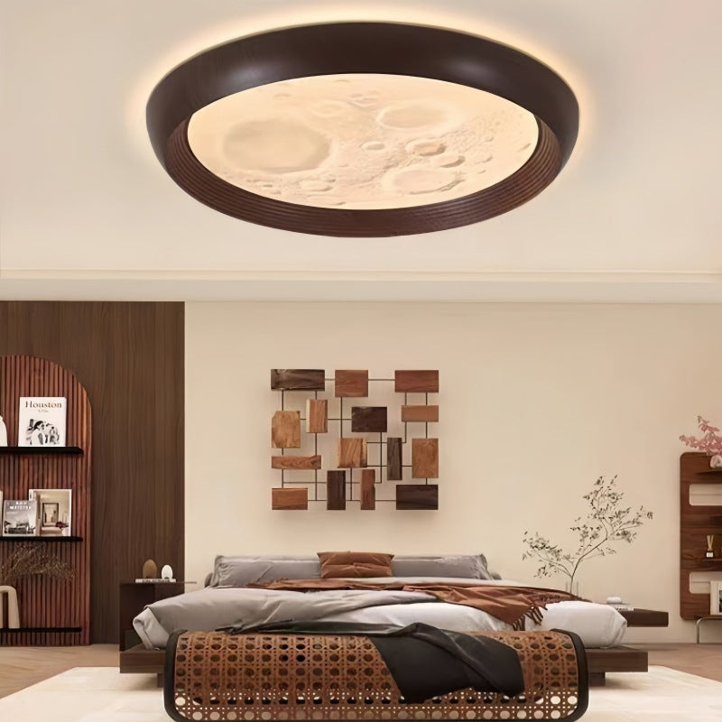 Lumière de plafond LED ronde en PVC fer pour chambre à coucher, style traditionnel chinois 
