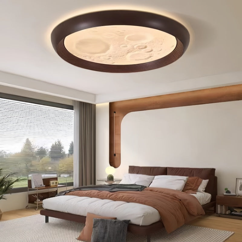 Lumière de plafond LED ronde en PVC fer pour chambre à coucher, style traditionnel chinois 