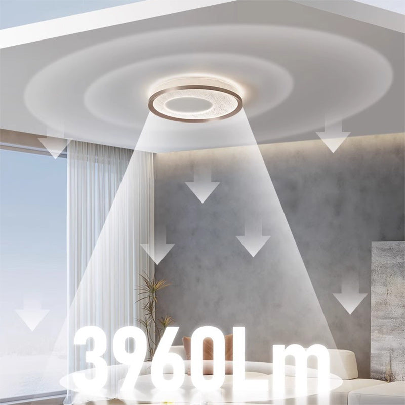 Modern Simplicity Circular Iron Aluminum Acrylic LED Flush Mount Ceiling Light For Bedroom