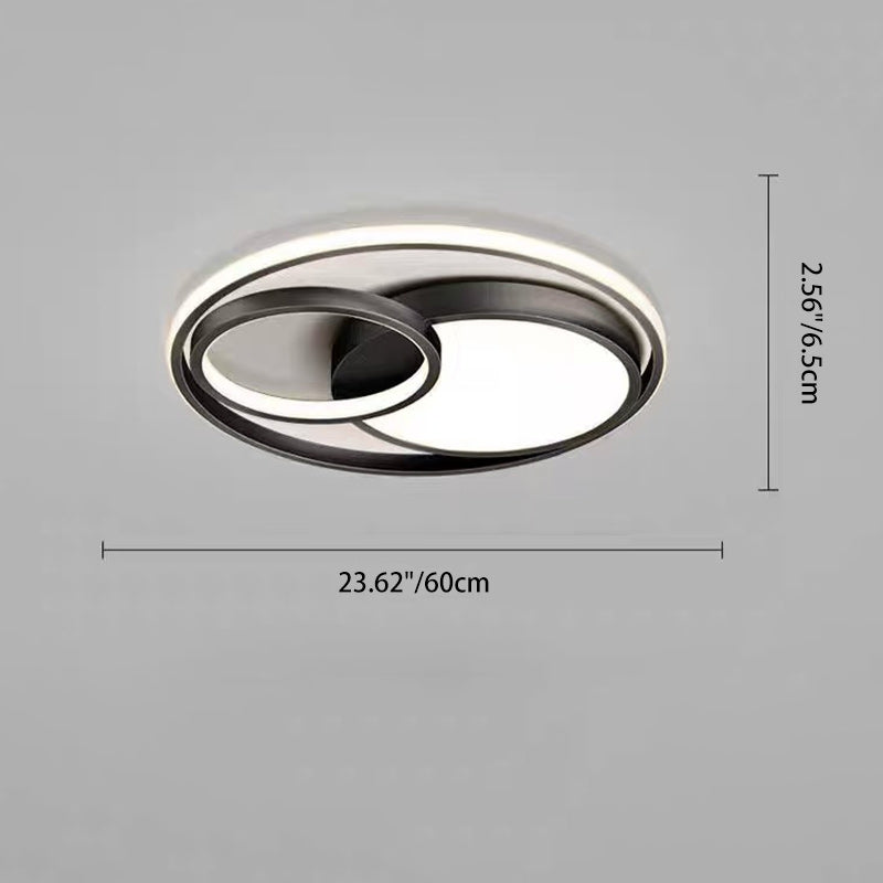 Luz de techo LED montada al ras de acrílico de cobre moderno de lujo para dormitorio 