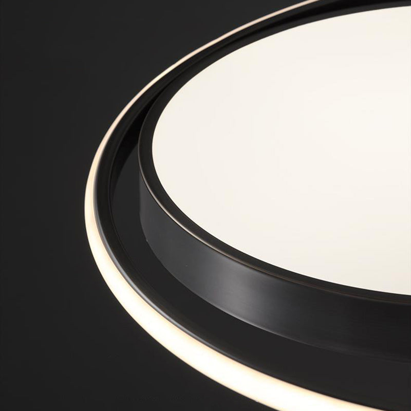 Luz de techo LED montada al ras de acrílico de cobre moderno de lujo para dormitorio 