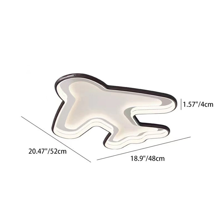 Lumière de Plafond Encastrée LED en Aluminium Métal Avion pour Enfants Simplicité Moderne pour Chambre 