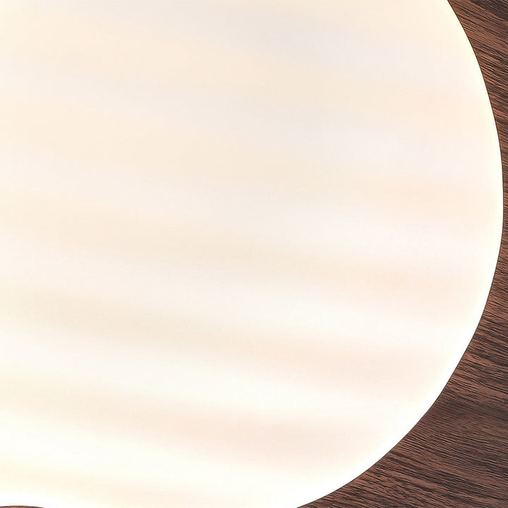 Plafonnier LED en PVC métallique ovale traditionnel japonais pour salon 