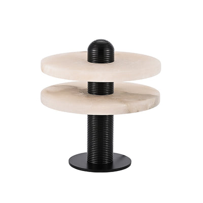 Lampe de table LED contemporaine créative ronde en marbre métal acrylique pour chambre 