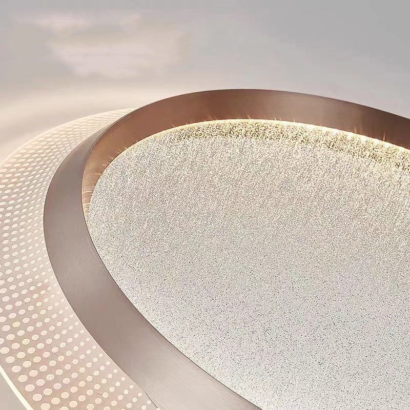 Zeitgenössische skandinavische runde Aluminium-Acryl-LED-Deckenleuchte für das Schlafzimmer 