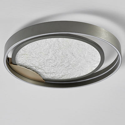 Plafonnier LED Rond en Métal Aluminium Acrylique Simplicité Moderne pour Chambre 