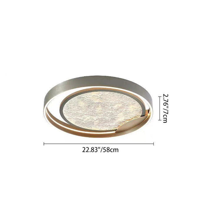 Luz de techo LED de montaje empotrado redonda de aluminio acrílico de metal de simplicidad moderna para dormitorio 
