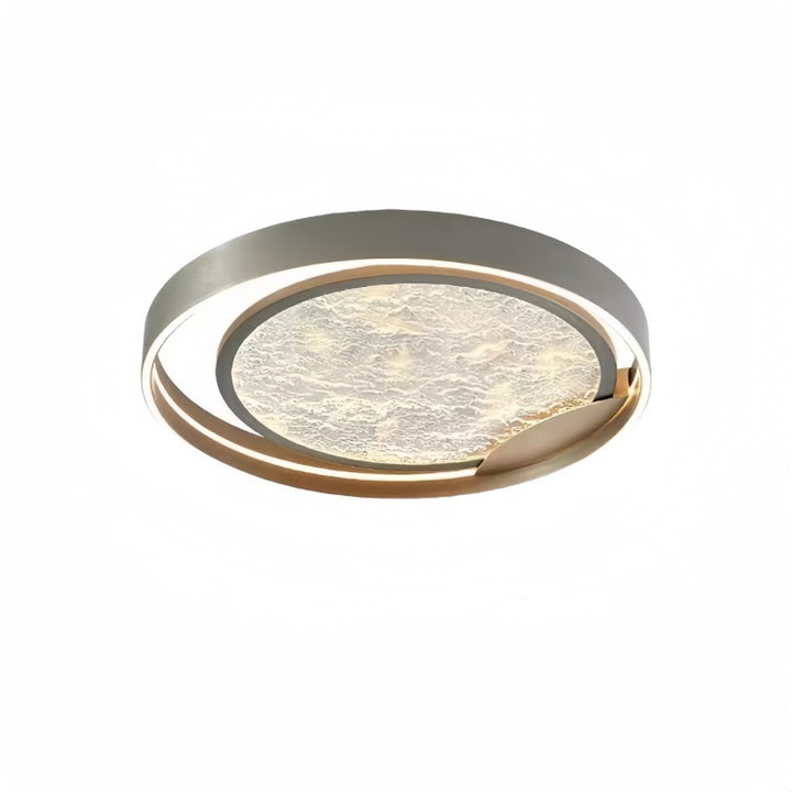 Luz de techo LED de montaje empotrado redonda de aluminio acrílico de metal de simplicidad moderna para dormitorio 