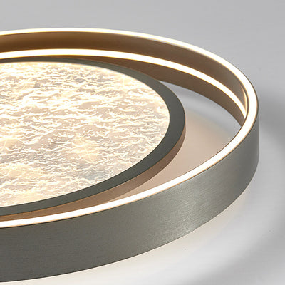Plafonnier LED Rond en Métal Aluminium Acrylique Simplicité Moderne pour Chambre 
