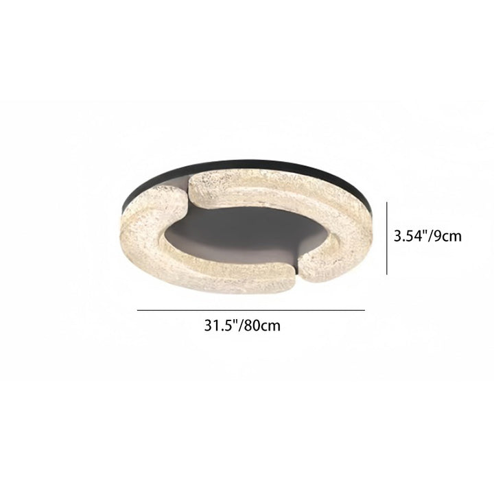 Lumière de plafond encastrée LED moderne de luxe ronde en acier inoxydable platine résine pour chambre 
