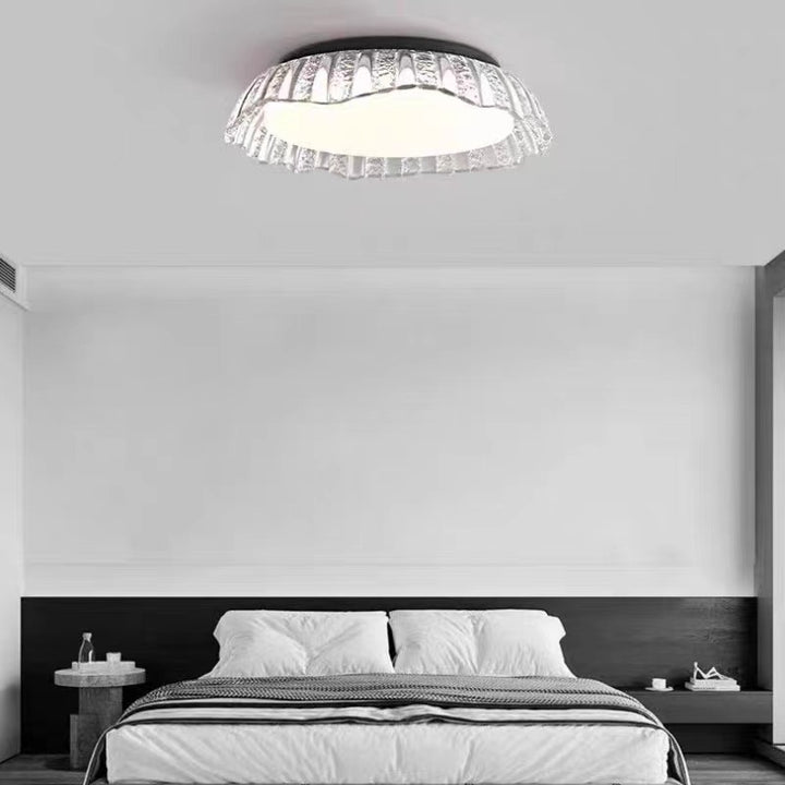 Moderne minimalistische runde Aluminium-Harz-LED-Deckenleuchte für das Schlafzimmer 