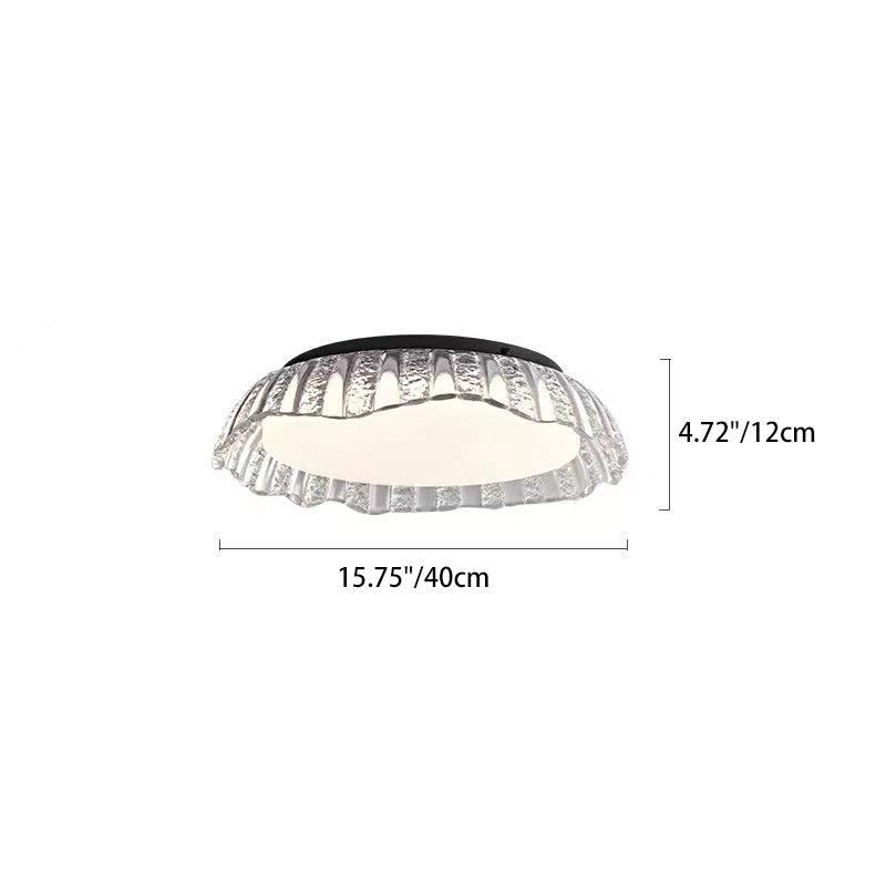 Luz de techo LED semi-empotrada de resina de aluminio redonda minimalista moderna para dormitorio 