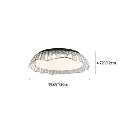 Luz de techo LED semi-empotrada de resina de aluminio redonda minimalista moderna para dormitorio 