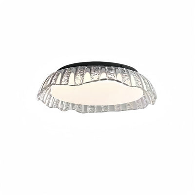 Luz de techo LED semi-empotrada de resina de aluminio redonda minimalista moderna para dormitorio 