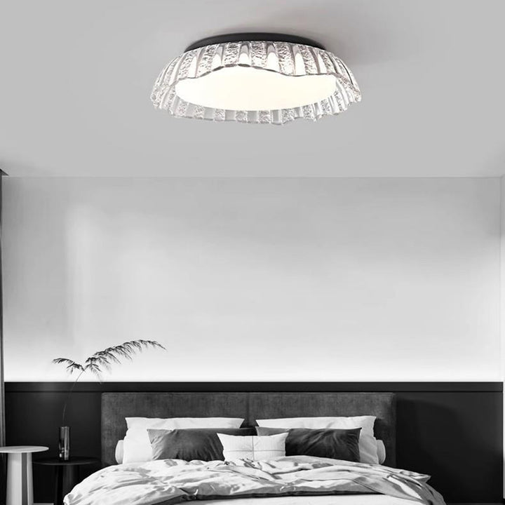 Moderne minimalistische runde Aluminium-Harz-LED-Deckenleuchte für das Schlafzimmer 