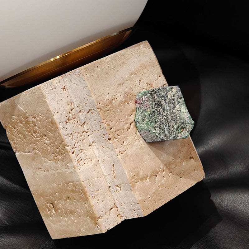 Lampe de table globe lunaire contemporaine avec verre en marbre, 1 lumière pour la décoration de chambre 