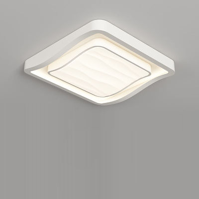 تصميم معاصر للموجة المائية الاسكندنافية مربعة من الحديد والأكريليك مع إضاءة LED مثبتة في السقف لغرفة النوم 