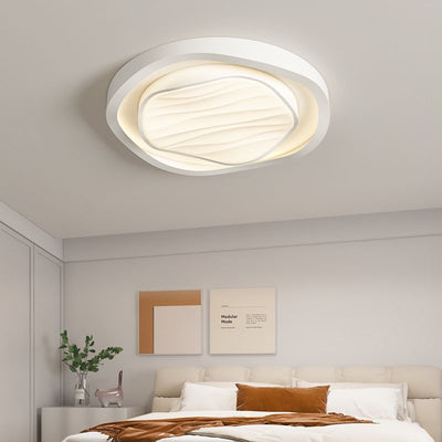 Modern Simplicity Pentagon Iron Acrylic LED Flush Mount Ceiling Light For Bedroom
