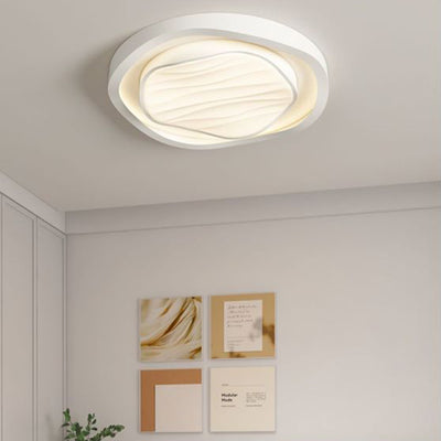 Modern Simplicity Pentagon Iron Acrylic LED Flush Mount Ceiling Light For Bedroom