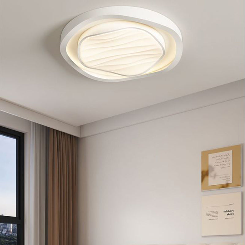 Modern Simplicity Pentagon Iron Acrylic LED Flush Mount Ceiling Light For Bedroom